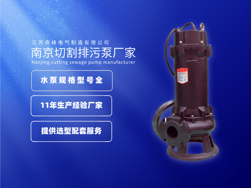 金陵奇峰南京切割排污泵生產(chǎn)廠家